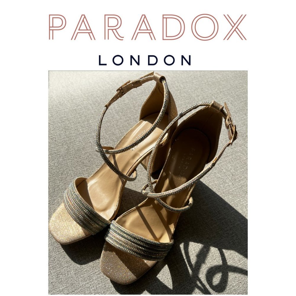 NIB Paradox London Mackenzie Heels in Rose Shimmer, Size 6.5, Only $28!